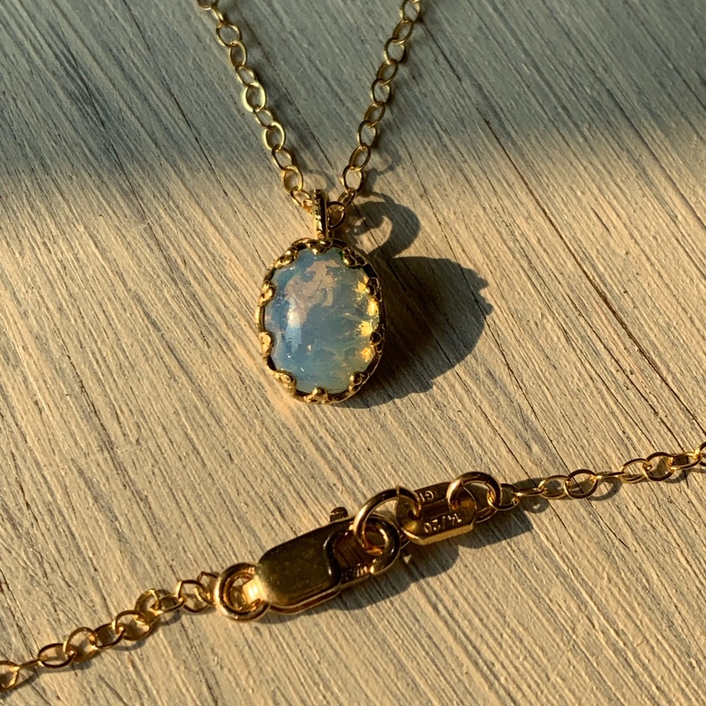 1940s Opal Necklace 12K